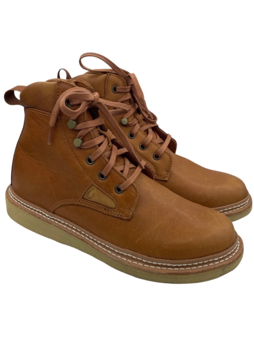 OLUKAI men’s waterproof Kilakila leather lace-up boots Size 7
